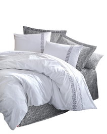 L'essentiel linge de maison Paola - Gris y Blanco